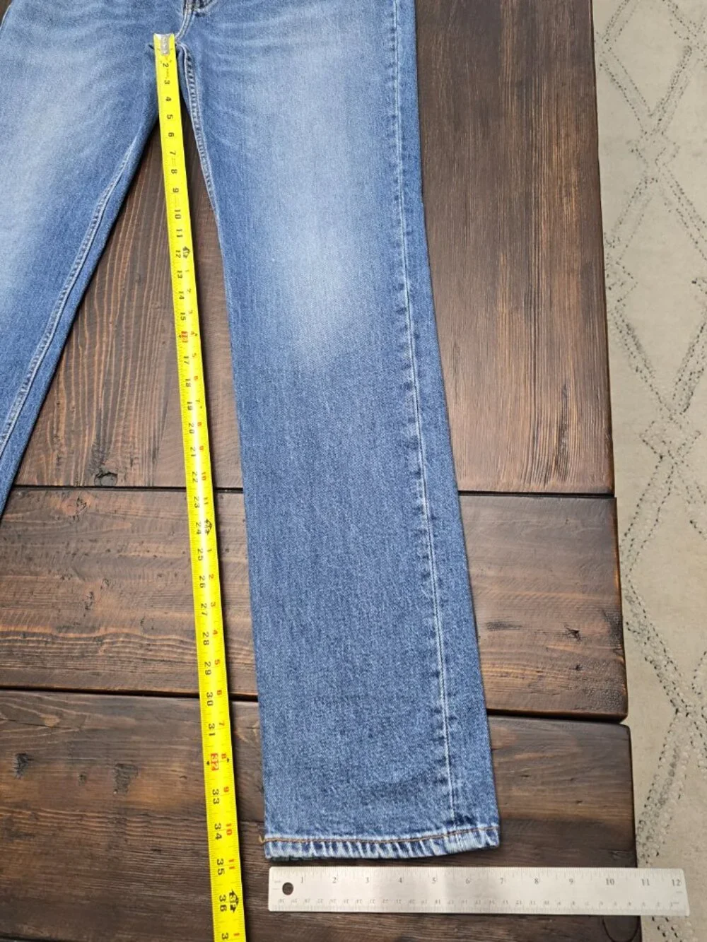 Levis 511 Mens Jeans 36x36 Fits 36x35 Slim Fit Straight Medium Wash Blue Denim